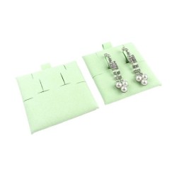 Supporto in microfibra per orecchini omega 62×62 mm menta TMF2-ME | MyJewelBoxes