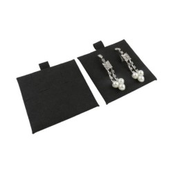 Suporte de microfibra para brincos ómega 62×62 mm Preto TMF2-N | MyJewelBoxes