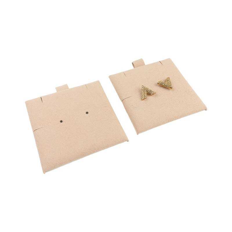 Supporto in microfibra per orecchini 62×62 mm nude TMF1-NU | MyJewelBoxes