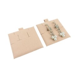 Supporto in microfibra per orecchini omega 62×62 mm nude TMF2-NU | MyJewelBoxes
