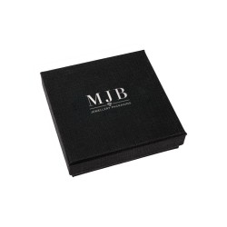 Washington-hangerdoosje 85x85x24 mm, zwart, groothandel - PMWAS5B-N, gesloten, zilverkleurig MyJewelBoxes-logo