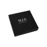 Washington-hangerdoosje 85x85x24 mm, zwart, groothandel - PMWAS5B-N, gesloten, zilverkleurig MyJewelBoxes-logo