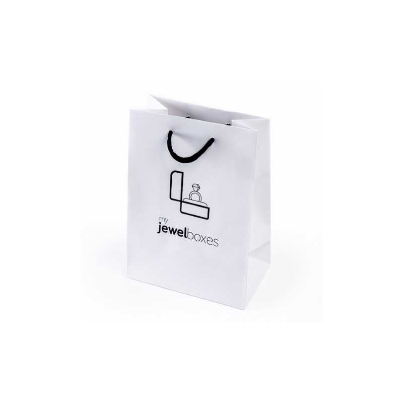 Paper Bag 120x150x65 White / Black Handle wholesale