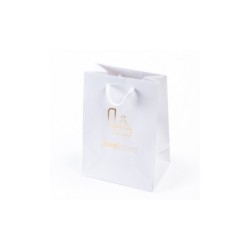 Paper Bag 120x150x65 White / White Handle wholesale