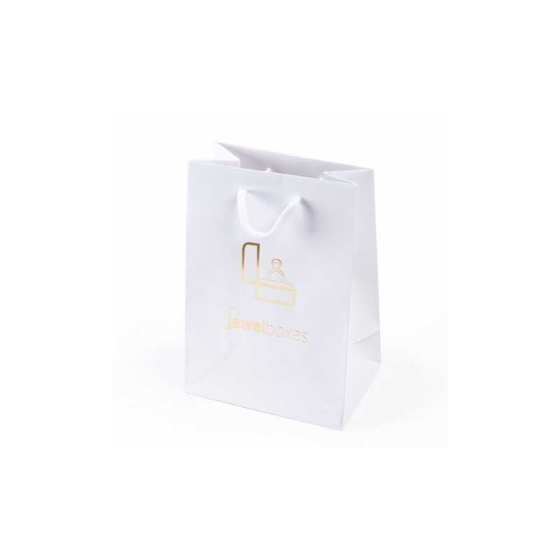 Paper Bag 120x150x65 White / White Handle wholesale