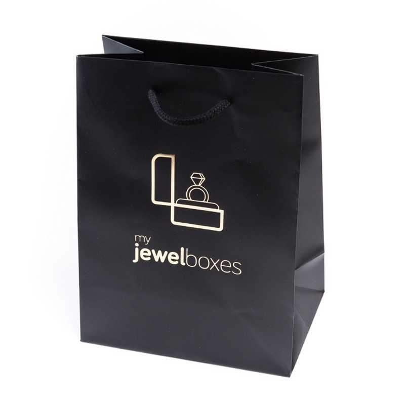 Shopper Carta 180x250x100 Nero all’ingrosso | MyJewelBoxes