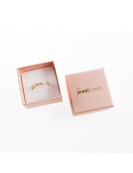 Caja anillo sortija de joyeria en color rosa palo