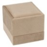 Estuche para pendientes terciopelo marron 60x60x50 mm. VEL1P-M