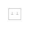 Écrin pour boucles d'oreilles 60×60×50 mm - VEL1P-R