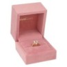 Estuche para anillo terciopelo rosa 60x60x50 mm. VEL1S-R