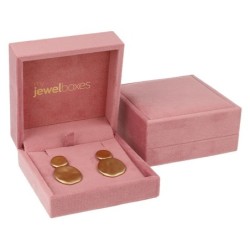 Estuche para pendientes terciopelo rosa 90x90x43 mm. VEL3P-R