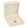 Estuche para colgante terciopelo beige 90x90x43 mm. VEL3C-BE