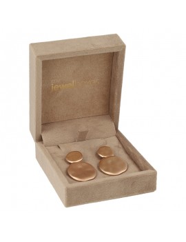 estuche pendientes terciopelo marron joyeria 73x84x37mm con joya VEL2P-M