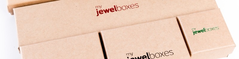 Kraft cardboard boxes for jewellery, costume jewellery, watches and accessories