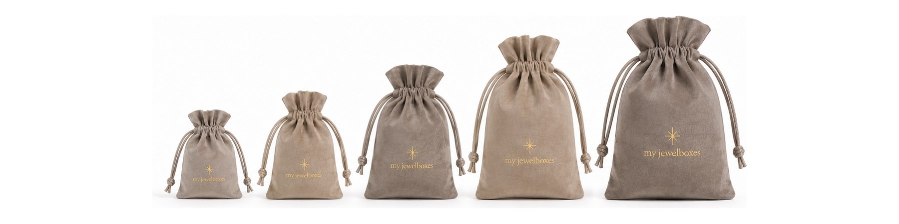 Suede pouches for jewellery and costume jewellery